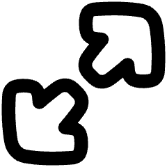 Line Arrow Expand Diagonal Large 1 Icon from Plump Remix Set