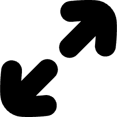 Line Arrow Expand Diagonal Large 1 Icon from Flex Solid Set