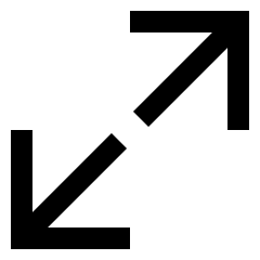Line Arrow Expand Diagonal Large 1 Icon from Sharp Line Set