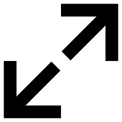 Line Arrow Expand Diagonal Large 1 Icon from Sharp Remix Set