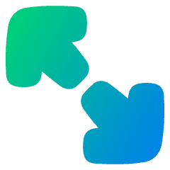 Line Arrow Expand Diagonal Large 2 Icon from Plump Gradient Set