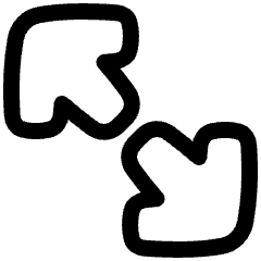 Line Arrow Expand Diagonal Large 2 Icon from Plump Line Set