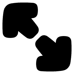 Line Arrow Expand Diagonal Large 2 Icon from Plump Solid Set