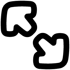 Line Arrow Expand Diagonal Large 2 Icon from Plump Remix Set