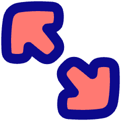 Line Arrow Expand Diagonal Large 2 Icon from Plump Pop Set