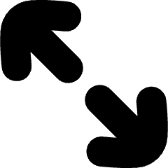 Line Arrow Expand Diagonal Large 2 Icon from Flex Solid Set
