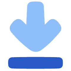 Line Arrow Move Down Large 1 Icon from Plump Flat Set