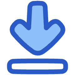 Line Arrow Move Down Large 1 Icon from Plump Duo Set