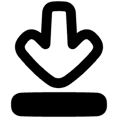 Line Arrow Move Down Large 1 Icon from Plump Remix Set