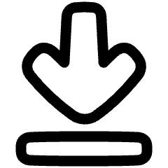 Line Arrow Move Down Large 1 Icon from Plump Line Set