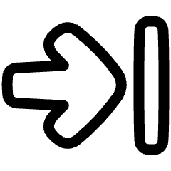 Line Arrow Move Right Large 1 Icon from Plump Line Set