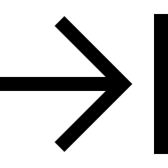 Line Arrow Move Right Large 1 Icon from Sharp Line Set