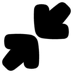 Line Arrow Shrink Diagonal Large 1 Icon from Plump Solid Set