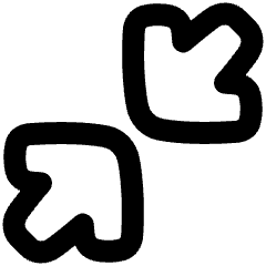 Line Arrow Shrink Diagonal Large 1 Icon from Plump Remix Set