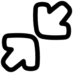 Line Arrow Shrink Diagonal Large 1 Icon from Plump Line Set