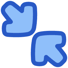 Line Arrow Shrink Diagonal Large 2 Icon from Plump Duo Set