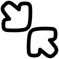 Line Arrow Shrink Diagonal Large 2 Icon from Plump Line Set