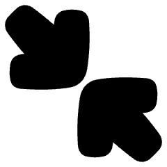 Line Arrow Shrink Diagonal Large 2 Icon from Plump Solid Set