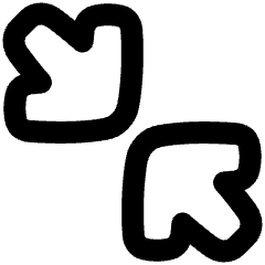 Line Arrow Shrink Diagonal Large 2 Icon from Plump Remix Set