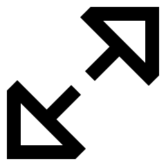 Triangle Arrow Expand Diagonal Large 1 Icon from Sharp Line Set