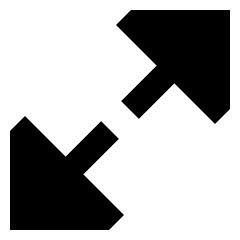 Triangle Arrow Expand Diagonal Large 1 Icon from Sharp Remix Set