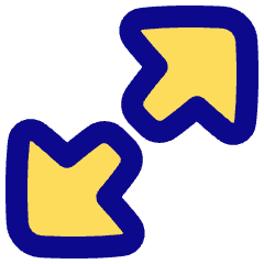 Triangle Arrow Expand Diagonal Large 1 Icon from Plump Pop Set