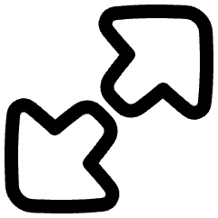 Triangle Arrow Expand Diagonal Large 1 Icon from Plump Line Set