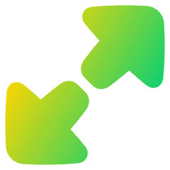 Triangle Arrow Expand Diagonal Large 1 Icon from Plump Gradient Set
