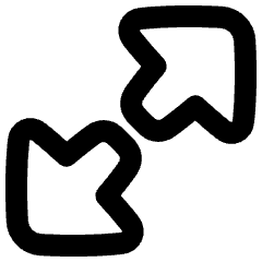 Triangle Arrow Expand Diagonal Large 1 Icon from Plump Remix Set