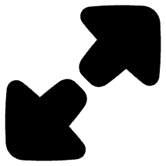 Triangle Arrow Expand Diagonal Large 1 Icon from Plump Solid Set