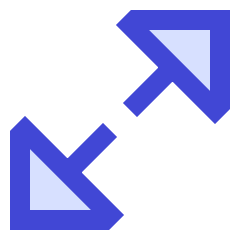 Triangle Arrow Expand Diagonal Large 1 Icon from Sharp Duo Set