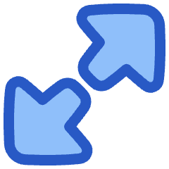 Triangle Arrow Expand Diagonal Large 1 Icon from Plump Duo Set