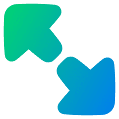 Triangle Arrow Expand Diagonal Large 2 Icon from Plump Gradient Set