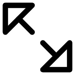 Triangle Arrow Expand Diagonal Large 2 Icon from Core Line Set