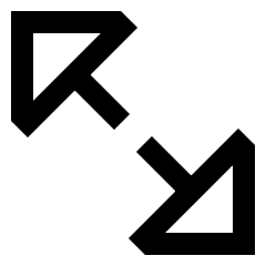 Triangle Arrow Expand Diagonal Large 2 Icon from Sharp Line Set