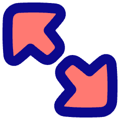 Triangle Arrow Expand Diagonal Large 2 Icon from Plump Pop Set