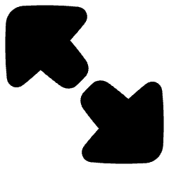 Triangle Arrow Expand Diagonal Large 2 Icon from Plump Solid Set