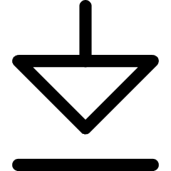 Triangle Arrow Move Down Large 1 Icon from Core Line Set