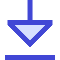 Triangle Arrow Move Down Large 1 Icon from Sharp Duo Set