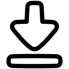 Triangle Arrow Move Down Large 1 Icon from Plump Line Set
