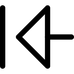 Triangle Arrow Move Left Large 1 Icon from Core Line Set