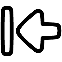 Triangle Arrow Move Left Large 1 Icon from Plump Line Set