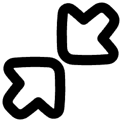 Triangle Arrow Shrink Diagonal Large 1 Icon from Plump Remix Set