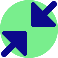 Triangle Arrow Shrink Diagonal Large 1 Icon from Core Pop Set