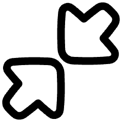 Triangle Arrow Shrink Diagonal Large 1 Icon from Plump Line Set