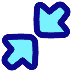 Triangle Arrow Shrink Diagonal Large 1 Icon from Plump Pop Set