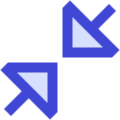 Triangle Arrow Shrink Diagonal Large 1 Icon from Sharp Duo Set