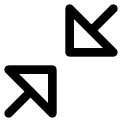 Triangle Arrow Shrink Diagonal Large 1 Icon from Core Line Set
