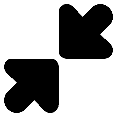 Triangle Arrow Shrink Diagonal Large 1 Icon from Core Solid Set