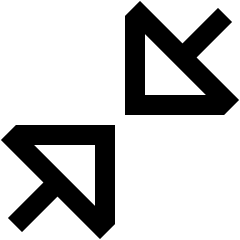 Triangle Arrow Shrink Diagonal Large 1 Icon from Sharp Line Set